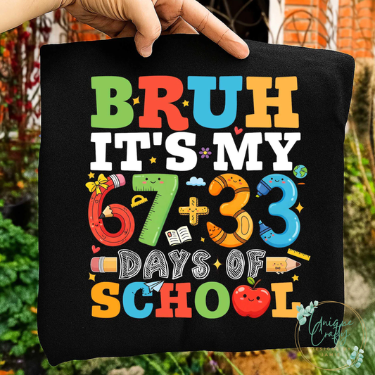 Bruh, It's 67+33 Days of School